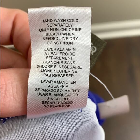 Tommy Bahama Textured Striped Blue/White Bikini Bottom - Picture 4 of 6